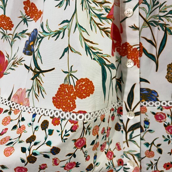 Kate Spade Floral Blossom Print Cotton Dress Size 2 - Picture 11 of 16